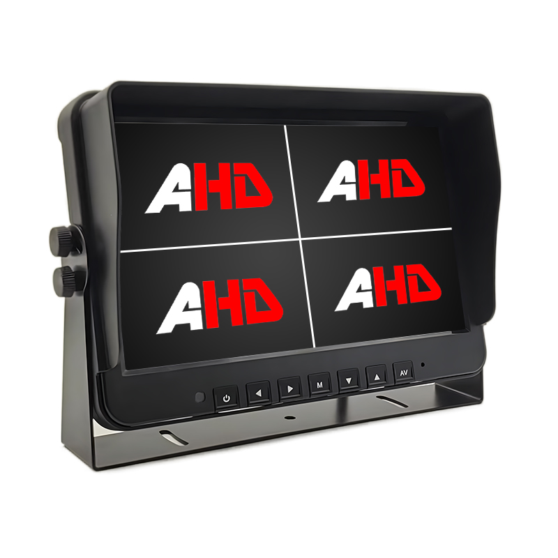 Monitor per veicoli AHD con vista quadrupla da 10,1 pollici e 4 ingressi AV