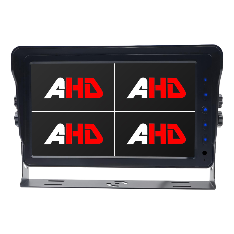 Monitor per camion commerciali per autobus pesanti con display AHD Quad View da 10,1 pollici