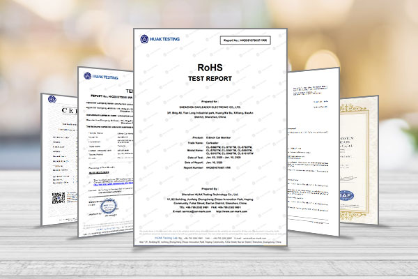 Monitor e videocamera wireless per le certificazioni dei furgoni