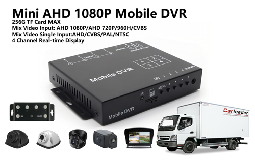 Kit DVR mobile 4CH Mini AHD 1080P con 4 telecamere HD