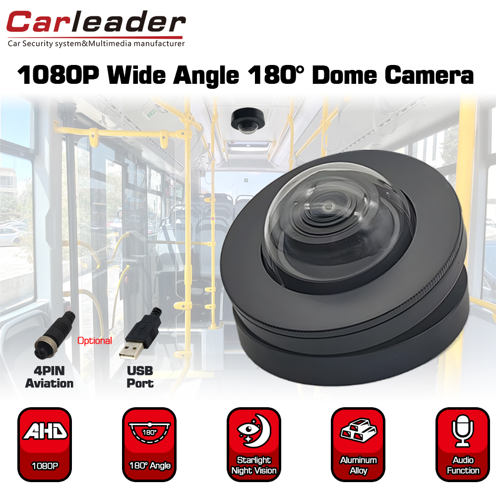 Telecamera dome grandangolare da 180 gradi per veicoli