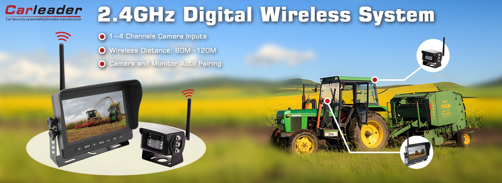 Sistema wireless digitale a 2,4 GHz