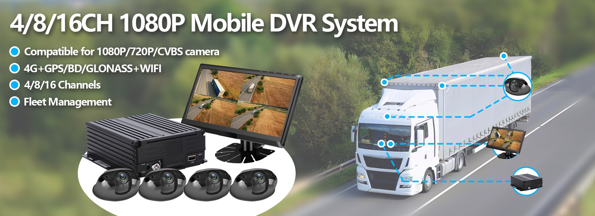 4/8/16CH 1080p Sistema DVR mobile