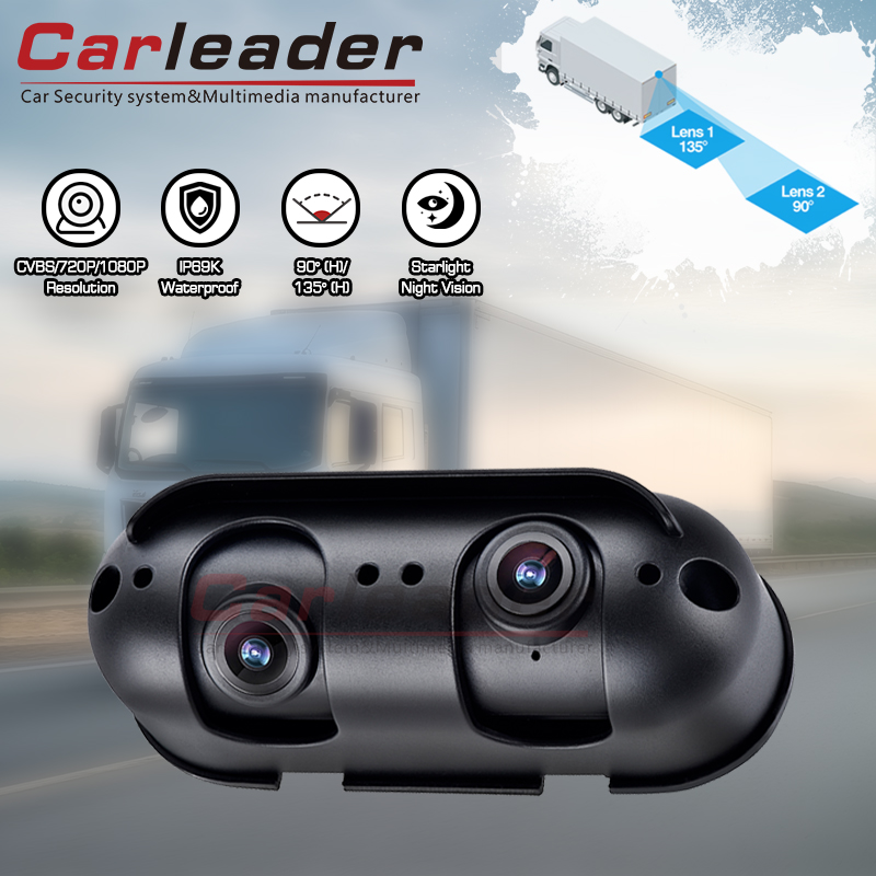 Due diverse soluzione di cablaggio di Carleader Starlight Waterproof Dual Lens HD Reavy Duty View Camera