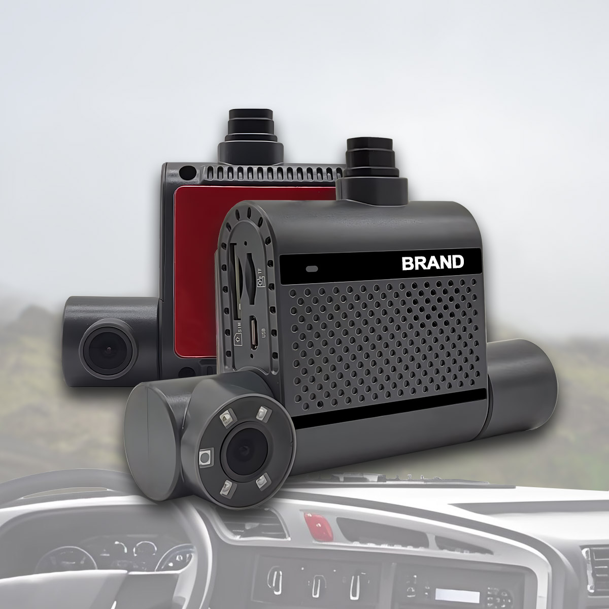 Carleader Dual Lens 2CH 1080P HD Dash Camera Supporto 4G+GPS+WIFI