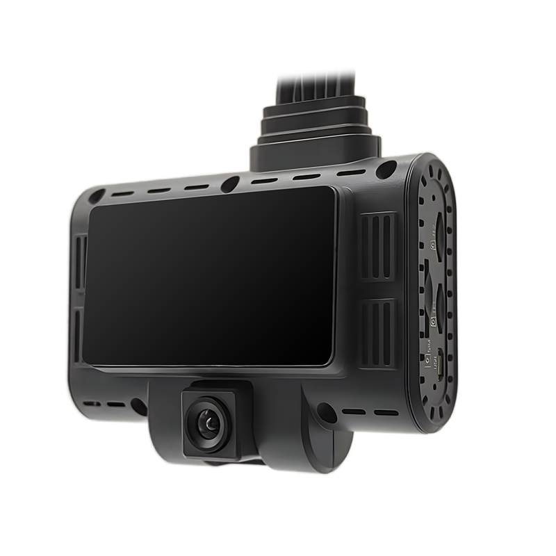 Telecamera da cruscotto DVR AI 3CH con GPS 4G, ADAS, DSM e WiFi per veicoli della flotta