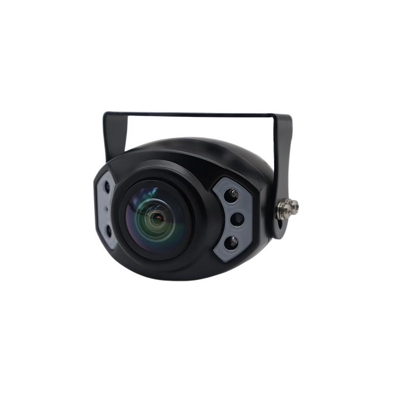 Telecamera retrovisiva mini formato impermeabile a 4 LED IR nera