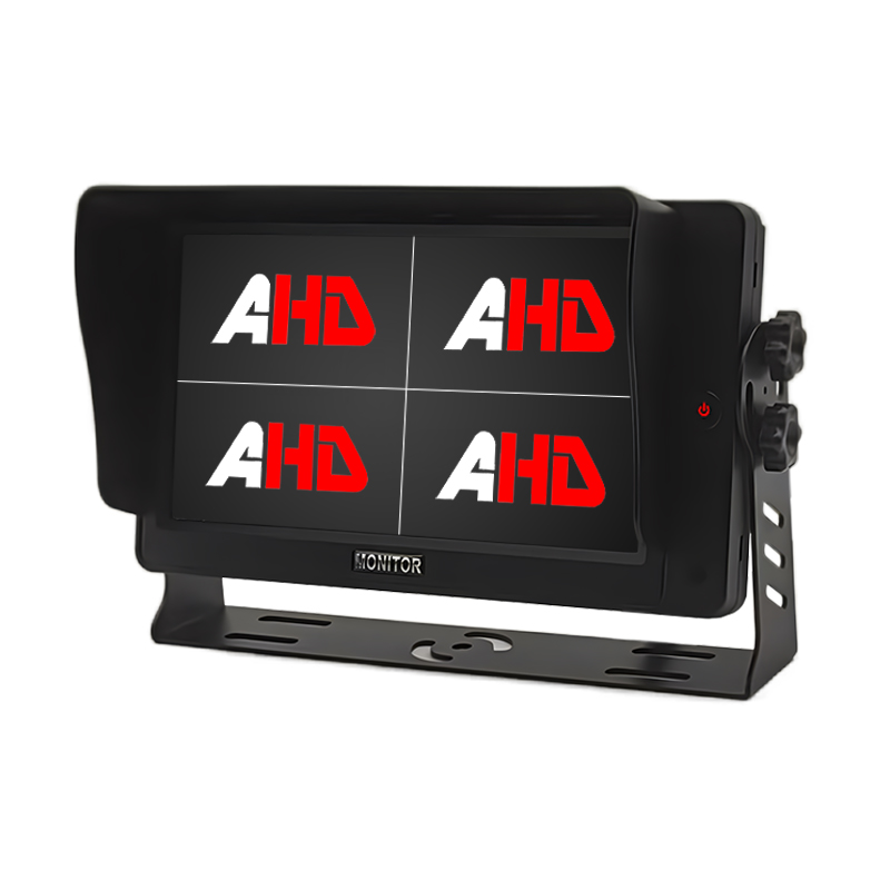 Monitor da 7 pollici ad alta luminosità AHD Quad View per veicoli pesanti, autobus e camion