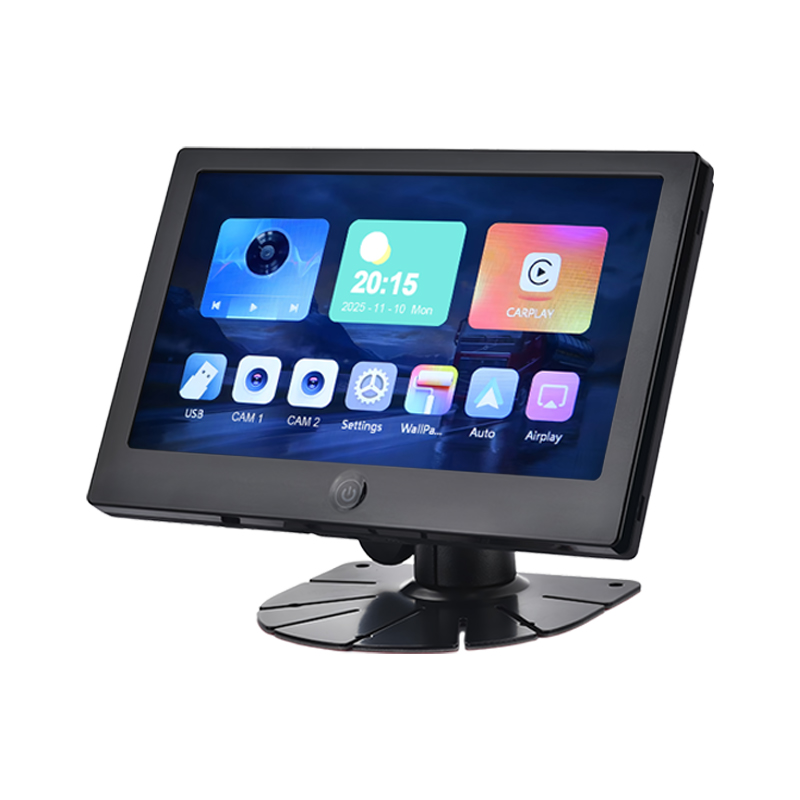 Supporto per monitor per veicoli AHD IPS 2AV da 7 pollici, supporto CarPlay Multimedia