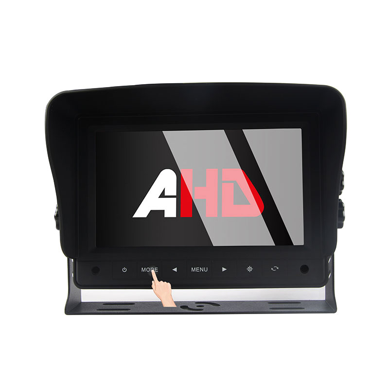 Pulsanti touch da 7 pollici Montior per veicoli AHD per carichi pesanti 2CH