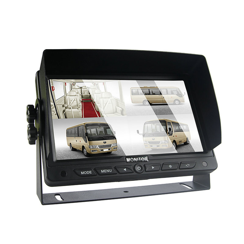 Monitor HD quad split da 7 pollici a bordo per camion