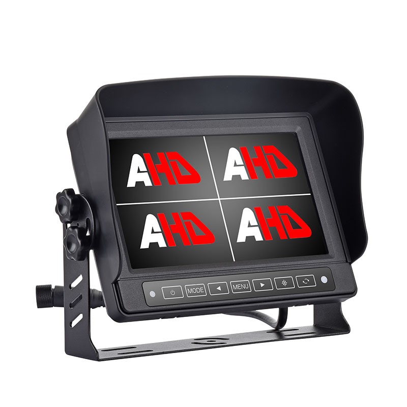 Monitor AHD Quad per auto impermeabile da 7 pollici con pulsante a sfioramento