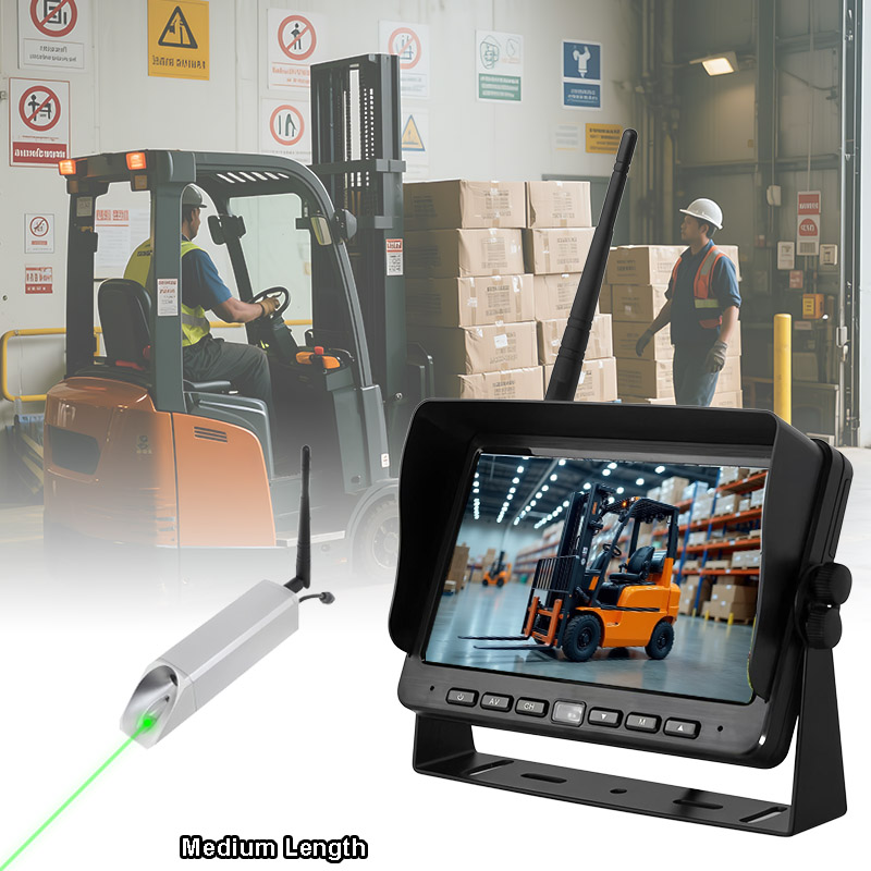 Sistema di telecamere magnetiche wireless per carrelli elevatori Posizionamento laser di supporto di medie dimensioni